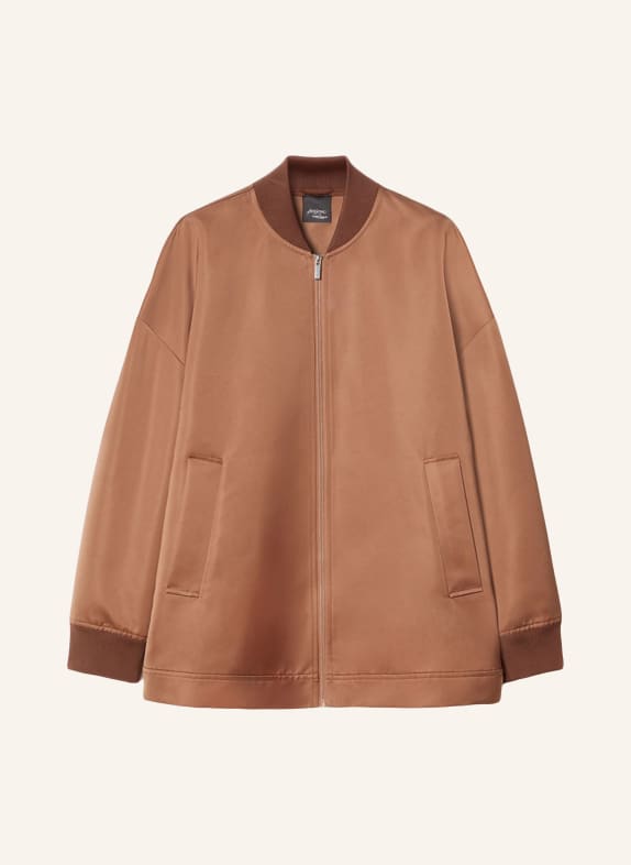 PERSONA MARINA RINALDI Satijnen blouson van BAGAGLI COGNAC