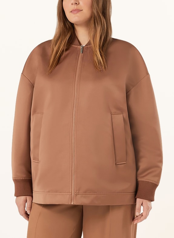 PERSONA MARINA RINALDI BAGAGLI Satin Blouson COGNAC
