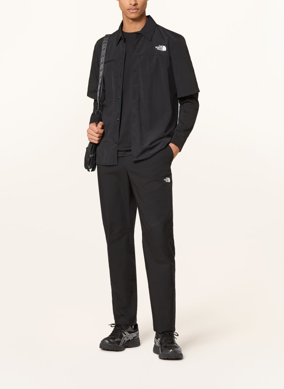 THE NORTH FACE Outdooroverhemd PACKABLE SHORT SLEEVE ZWART
