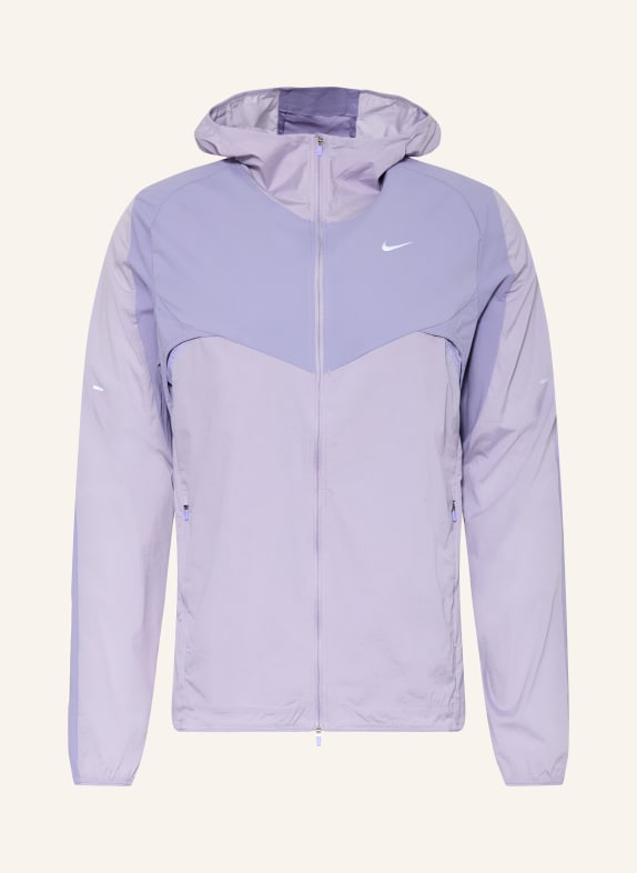 Nike Laufjacke STRIDE PLUS BLAUGRAU / HELLLILA