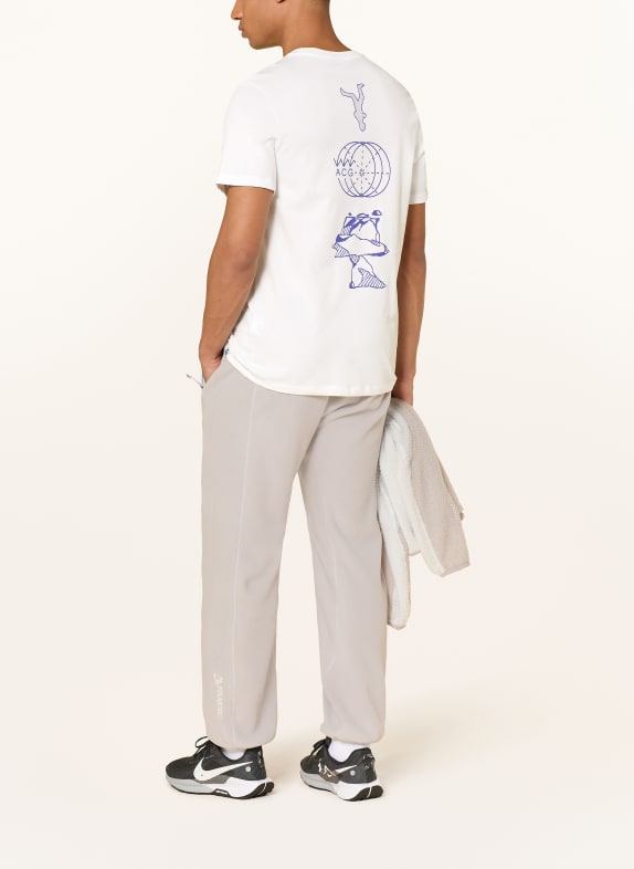 Nike T-shirt WIT / DONKERPAARS