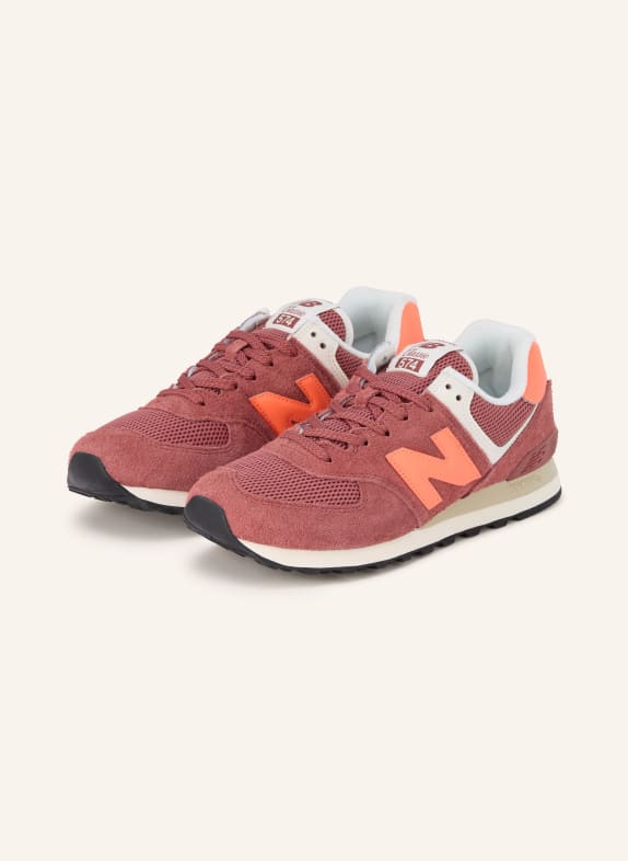 new balance Sneaker 574 HELLROT / HELLGRAU / ORANGE