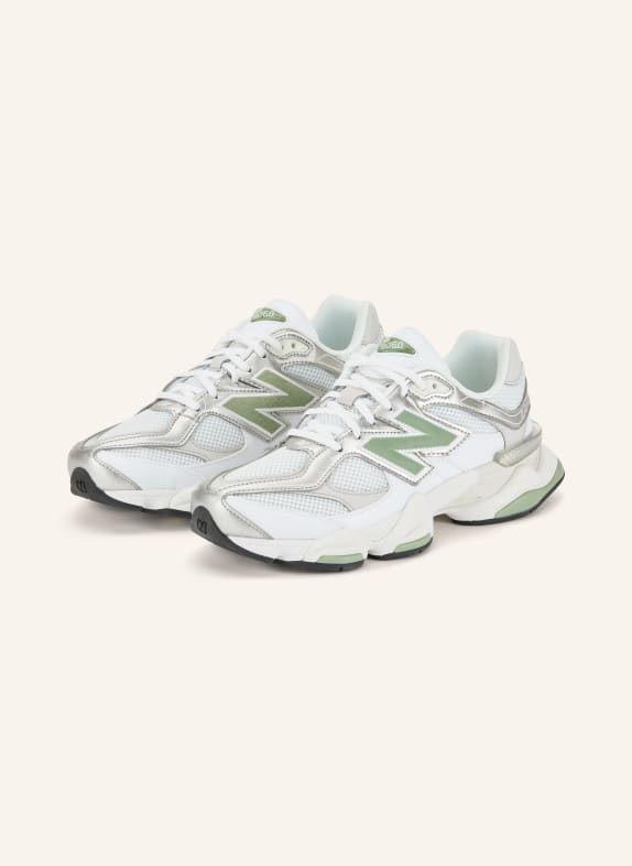 new balance Sneaker 9060 WHITE / SILVER / LIGHT GREEN