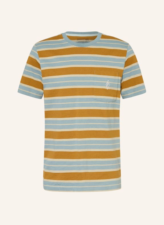 patagonia MIDWEIGHT WATER POCKET MARK T-Shirt LIGHT BLUE / LIGHT BROWN / DARK YELLOW