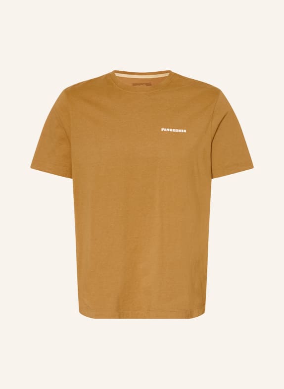 patagonia T-Shirt COGNAC / HELLGRÜN / WEISS