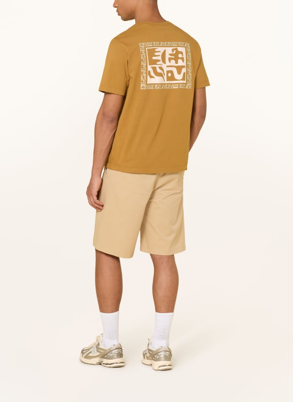 patagonia T-shirt COGNAC / LICHTGROEN / WIT