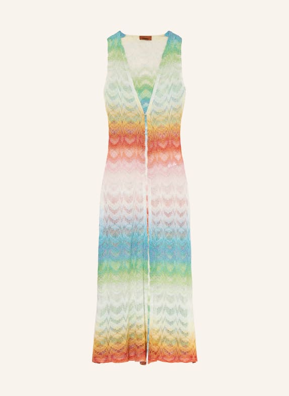 MISSONI Pletené šaty s třpytivou přízí ČERVENÁ / ZELENÁ / BÍLÁ