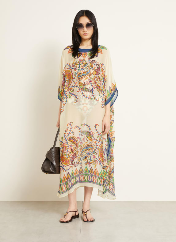 ETRO Robe de plage CRÈME / VERT / BLEU FONCÉ