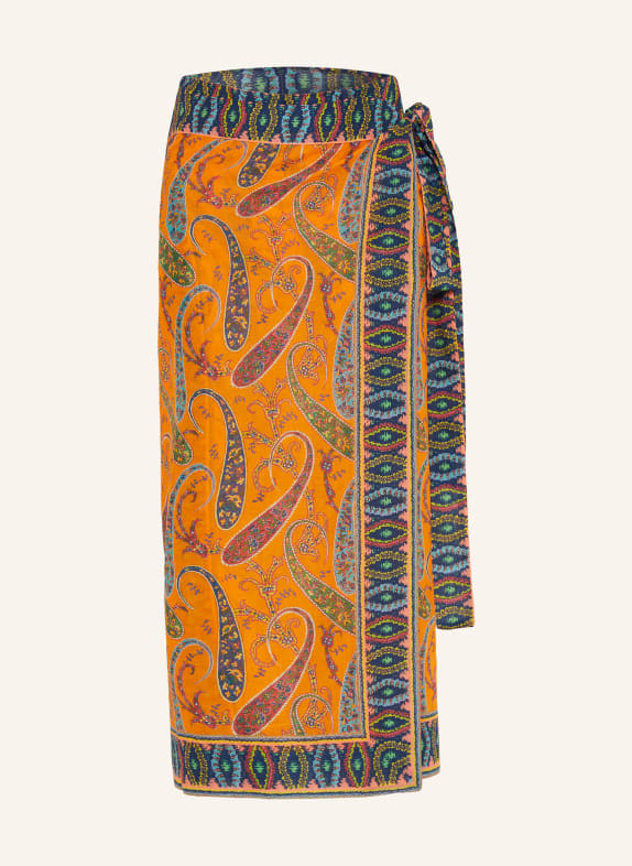 ETRO Pareo ORANGE / GRÜN / DUNKELBLAU