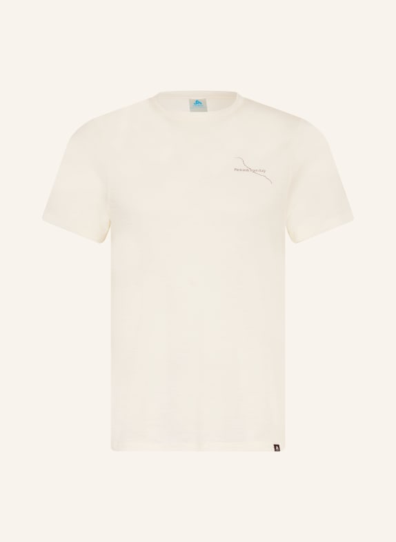 odlo POSTCARDS T-shirt made of merino wool LIGHT YELLOW / BLACK