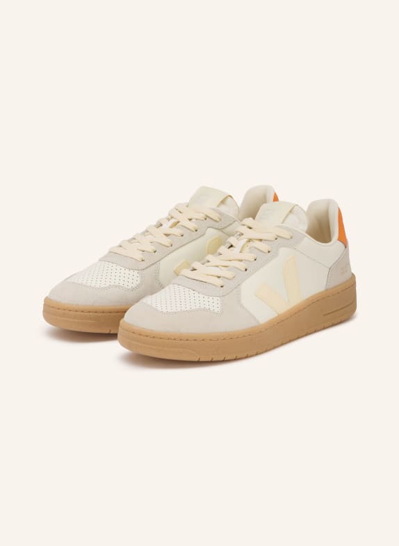 VEJA Sneaker V-82 ECRU / HELLGRAU / ORANGE
