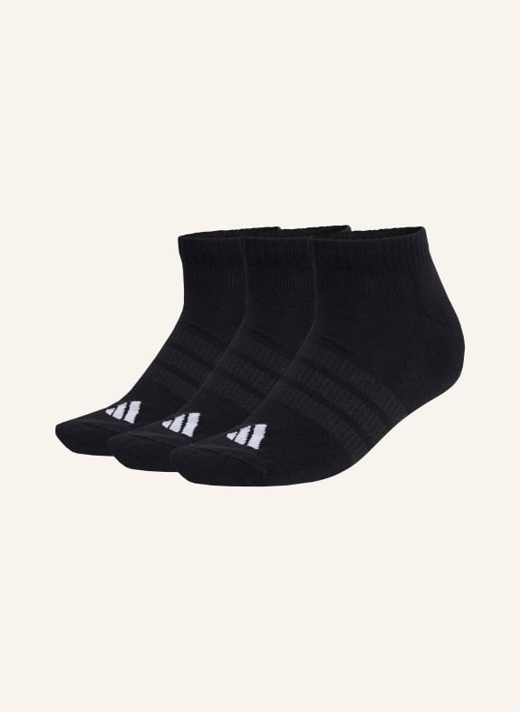 adidas 3er-Pack Sportsocken CUSHIONED ESSENTIALS LOW CUT SCHWARZ / WEISS