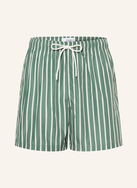 ETON Swim shorts GREEN / WHITE