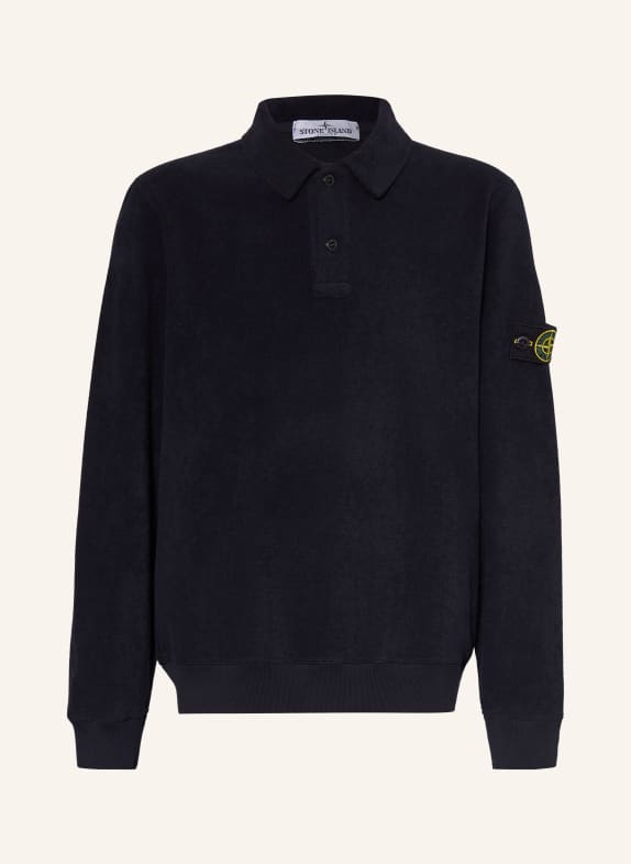 STONE ISLAND JUNIOR Koszulka polo z frotte GRANATOWY