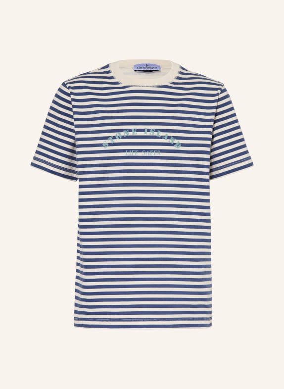 STONE ISLAND JUNIOR T-Shirt DUNKELBLAU / WEISS