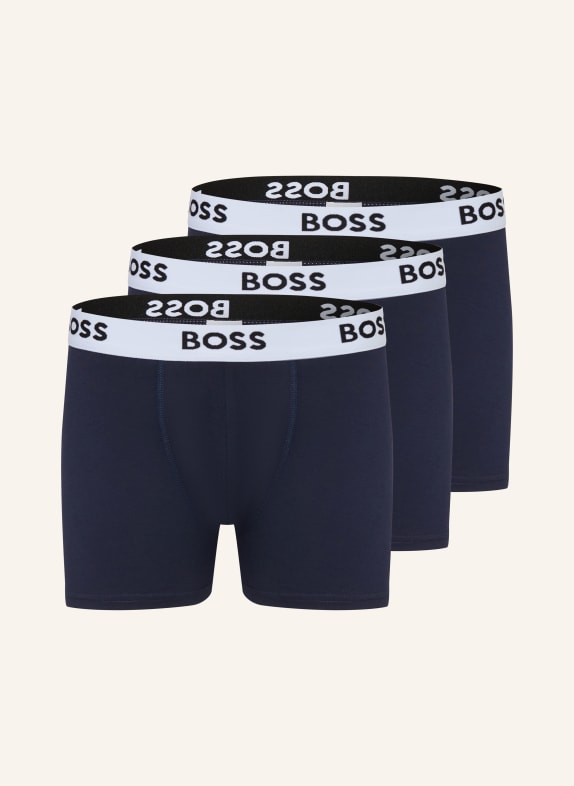 BOSS Balení 3 ks boxerek TMAVĚ MODRÁ