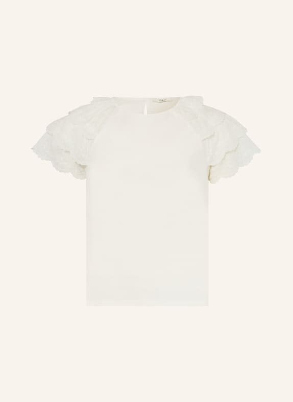 Chloé T-Shirt mit Rüschen CREME