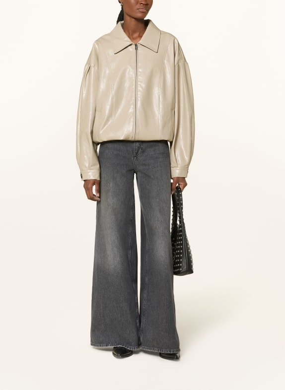 WITHBLACK Blouson GILLIAN in Lederoptik CREME