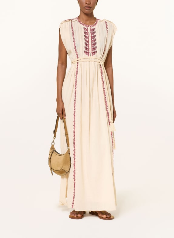 MARANT ÉTOILE Kleid LIVIANE BEIGE / DUNKELROT