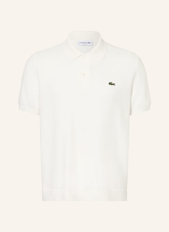 LACOSTE Strick-Poloshirt Classic Fit CREME