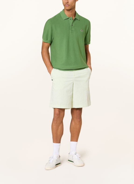 LACOSTE Strick-Poloshirt Classic Fit GRÜN