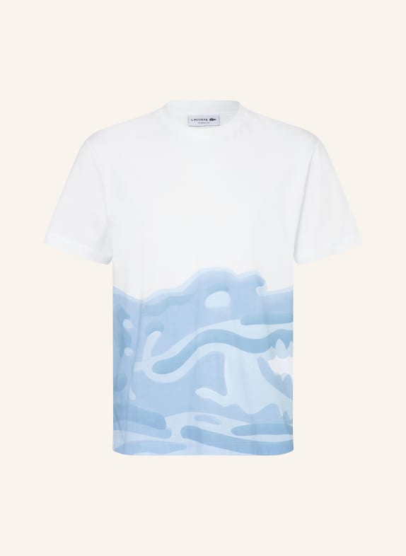 LACOSTE T-Shirt WEISS / HELLBLAU