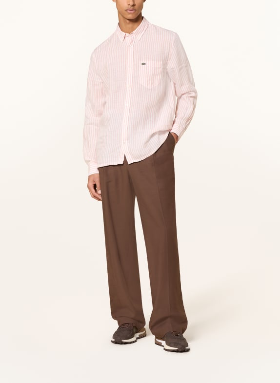 LACOSTE Overhemd Regular Fit WIT / LICHTROOD