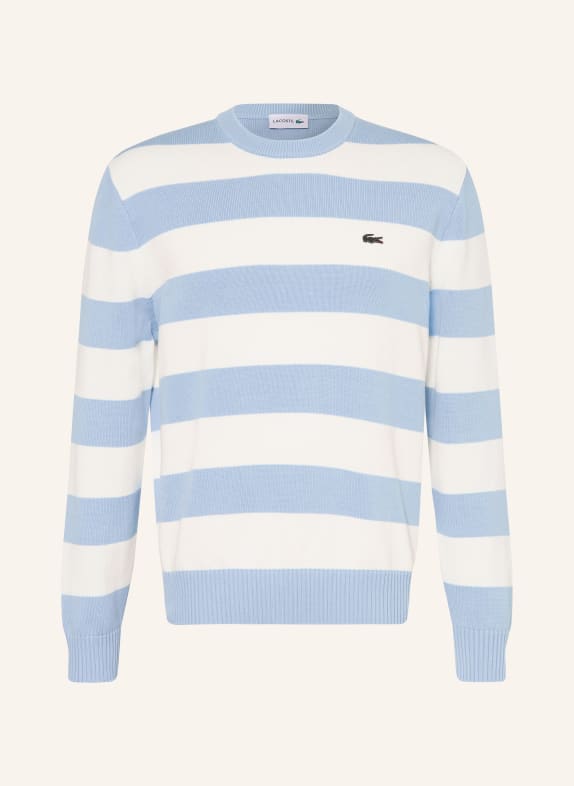LACOSTE Pullover HELLBLAU / WEISS