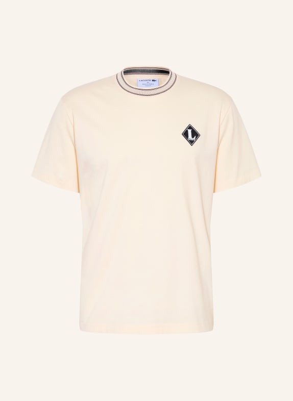 LACOSTE T-shirt ECRU / BLACK