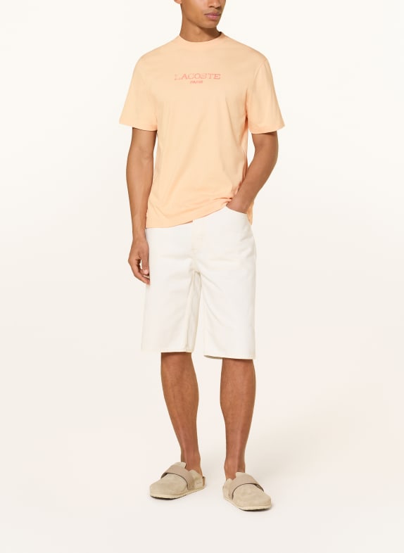 LACOSTE Tricou PORTOCALIU DESCHIS
