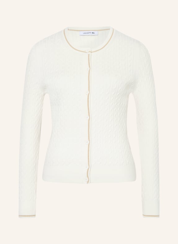 LACOSTE Cardigan ÉCRU / TAUPE