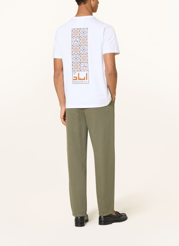 NOWADAYS Tricou ALB / MOV / VERDE