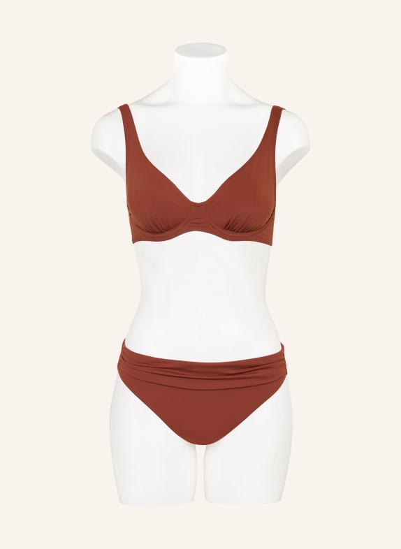 CYELL Basic bikinibroekje HENNA VIBES DONKERROOD