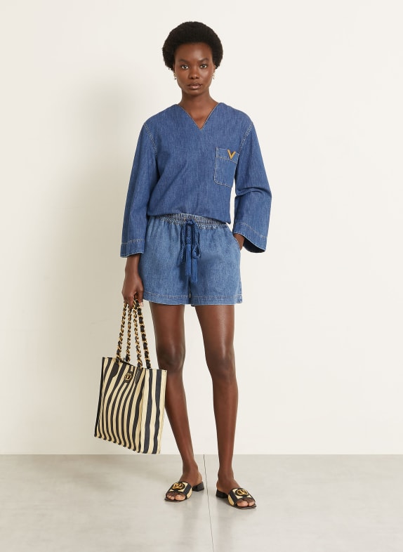 VALENTINO Jeansshort 558 MEDIUM BLUE DENIM