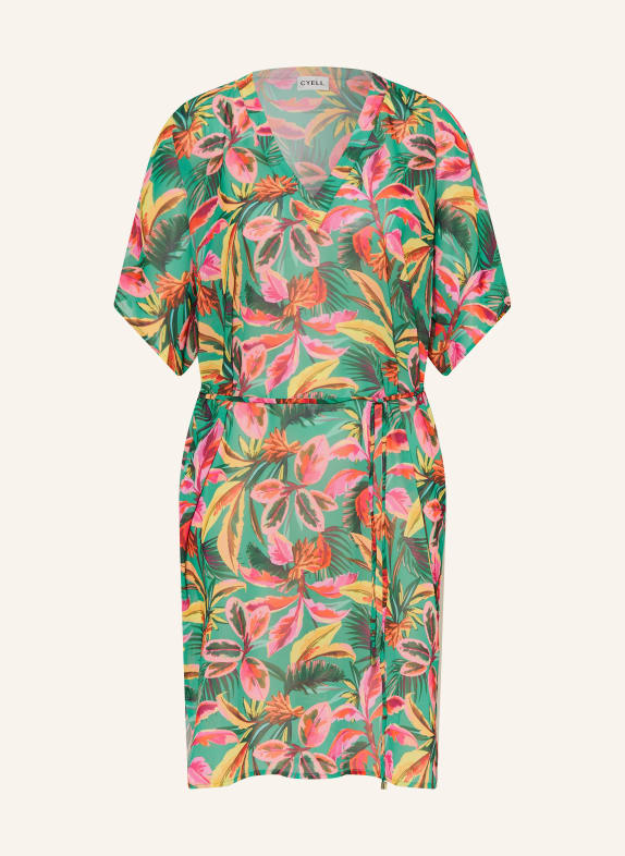 CYELL Strandkleid GRÜN / PINK / GELB