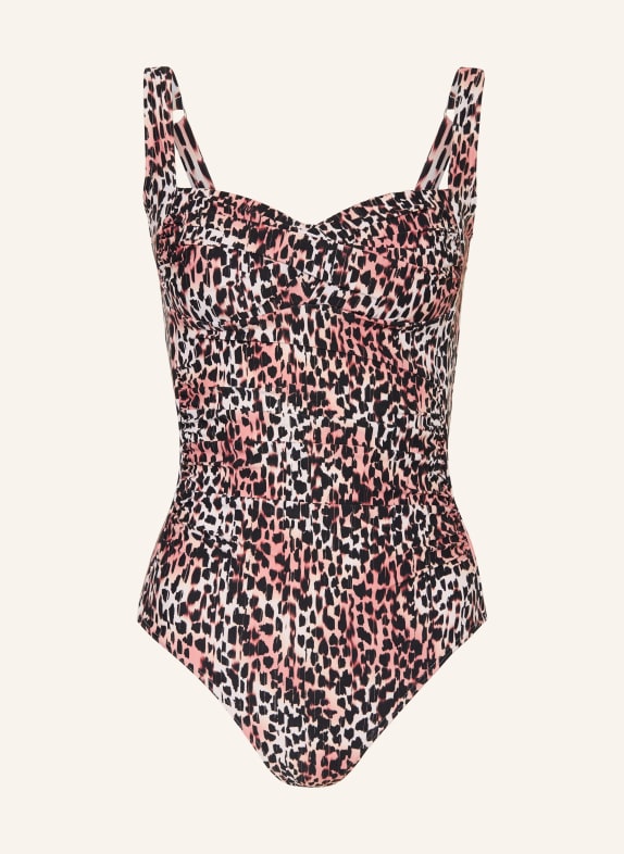 CYELL Maillot de bain CHEETAH CHIC MARRON / ÉCRU / NOIR
