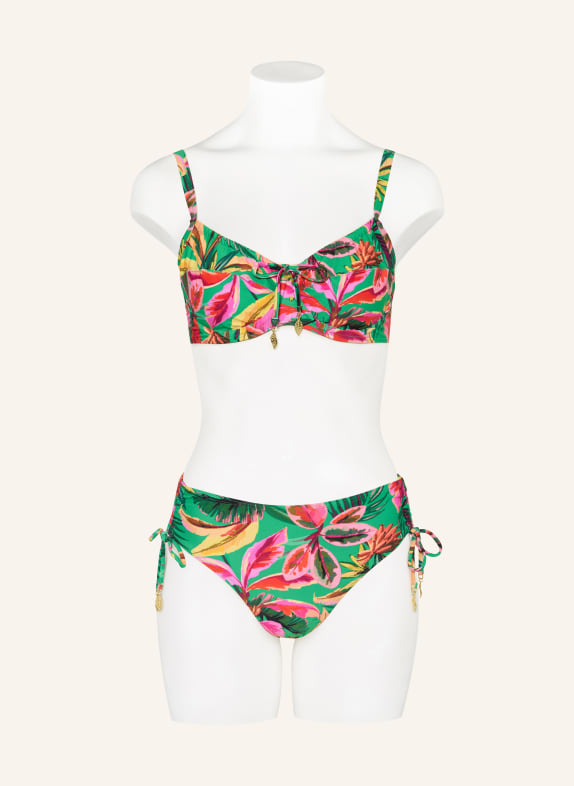 CYELL Bikinitop met beugels FLORAL FOREST GROEN / ROZE / DONKERGEEL