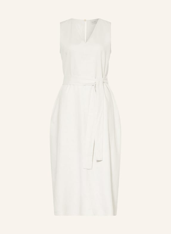 Calvin Klein Kleid mit Leinen HELLGRAU