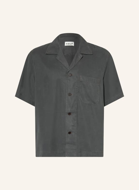 CDLP Koszula wypoczynkowa o regularnym kroju CIEMNOZIELONY