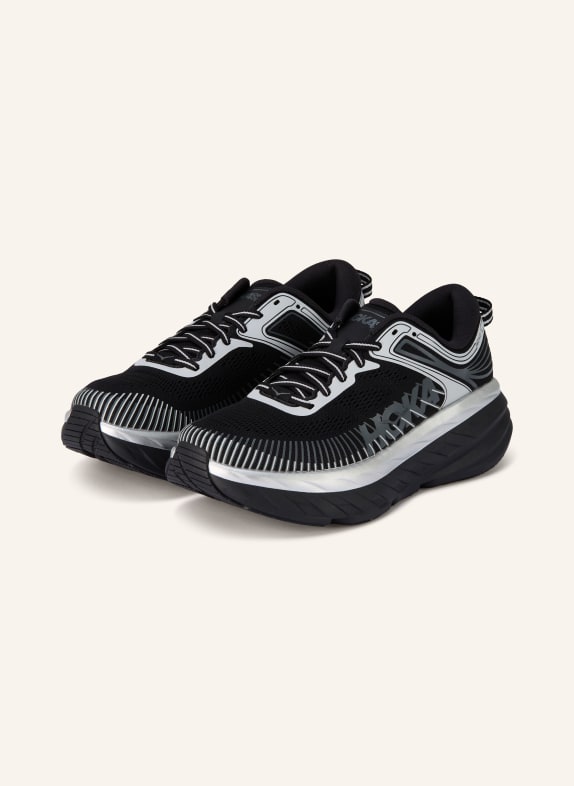 HOKA BONDI 7 Sneakers BLACK / SILVER / GRAY