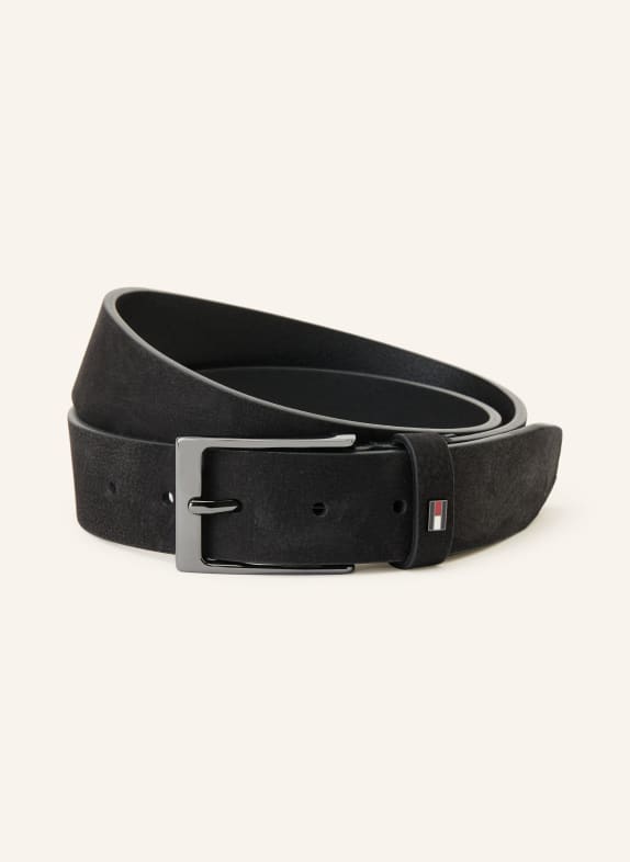 TOMMY HILFIGER LAYTON Leather Belt BLACK