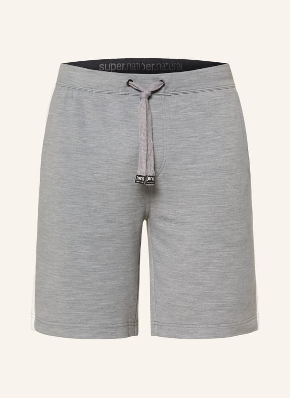 super.natural Sweatshorts COLORADO mit Merinowolle GRAU / CREME
