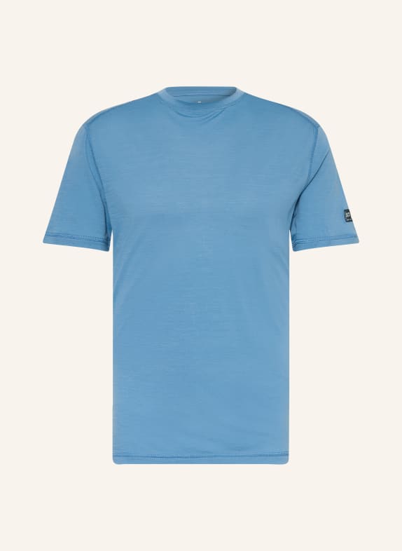 super.natural T-shirt SIERRA140 z wełną merino JASNONIEBIESKI