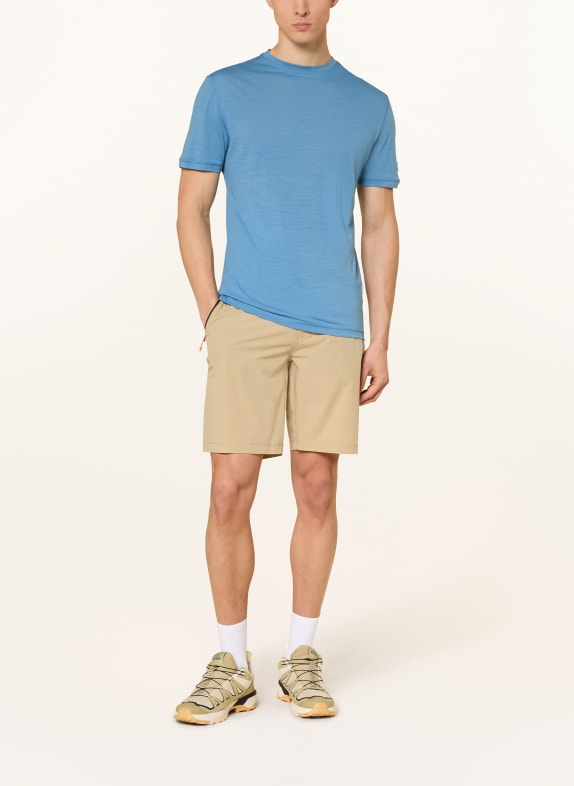 super.natural T-shirt SIERRA140 met merinowol LICHTBLAUW