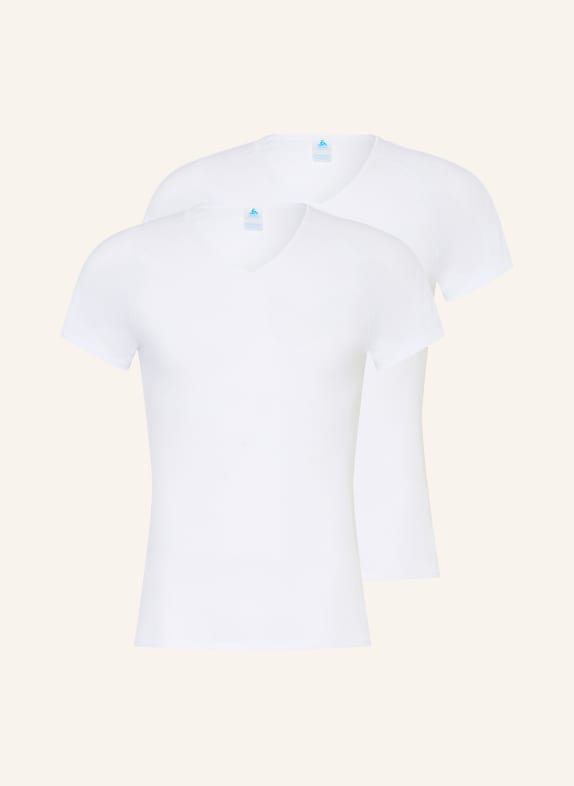 odlo 2er-Pack Funktionswäsche-Shirts ACTIVE LIGHT WEISS