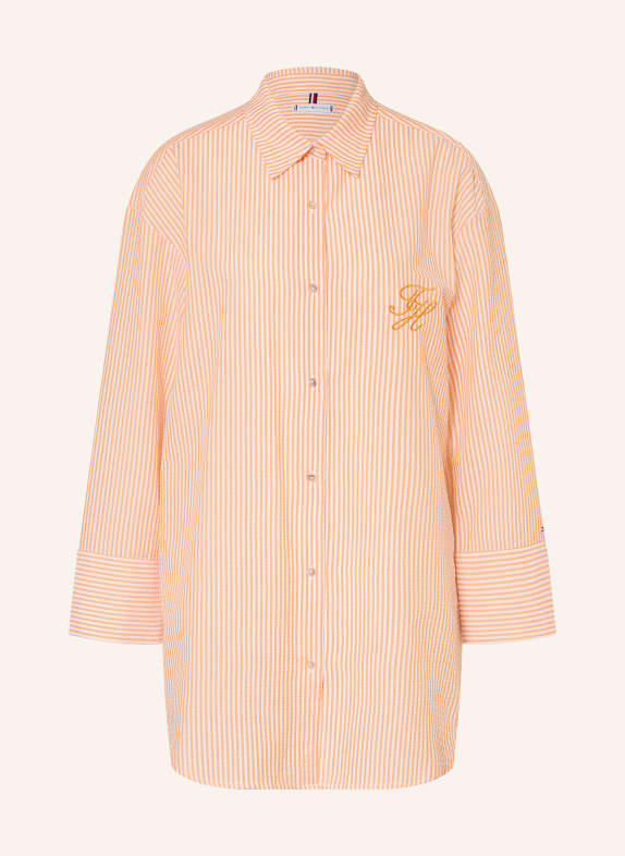 TOMMY HILFIGER košile ORANŽOVÁ / BÍLÁ