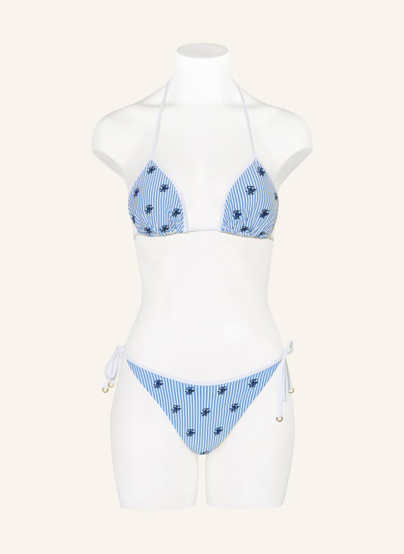 TOMMY HILFIGER Triangel-bikinibroekje BLAUW / DONKERBLAUW / WIT
