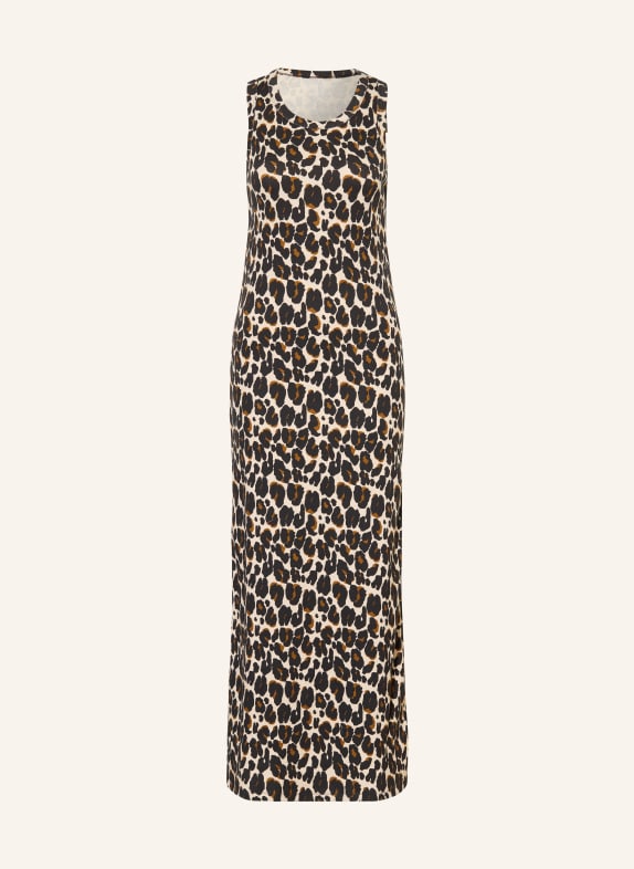 MAJESTIC FILATURES Robe en jersey BEIGE / MARRON / NOIR