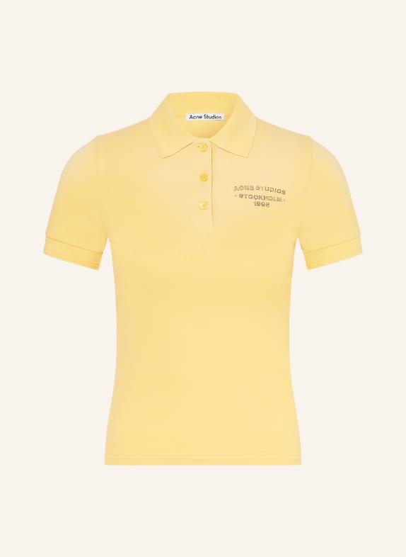 Acne Studios Piqué-Poloshirt GELB