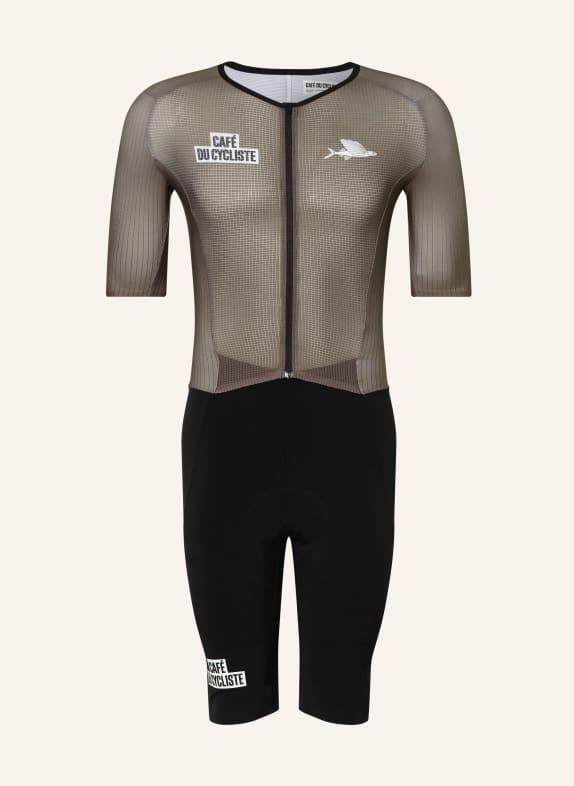 CAFÉ DU CYCLISTE Speedsuit CERISE mit gepolstertem Einsatz KHAKI / SCHWARZ